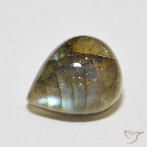 4.78ct 자연스러운 다색 조회 장석, 배 모양, 투명한
