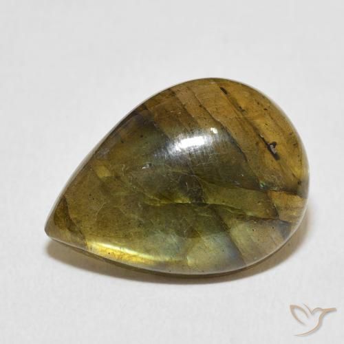 8.95ct 자연스러운 다색 조회 장석, 배 모양, 투명한