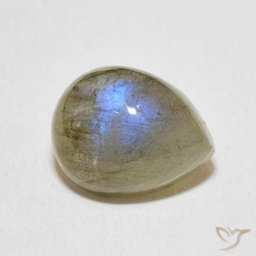 4.03ct 자연스러운 다색 조회 장석, 배 모양, 투명한