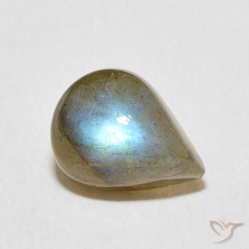 3.07ct 자연스러운 다색 조회 장석, 배 모양, 투명한