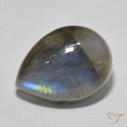 10.67ct 자연스러운 다색 조회 장석, 배 모양, 투명한