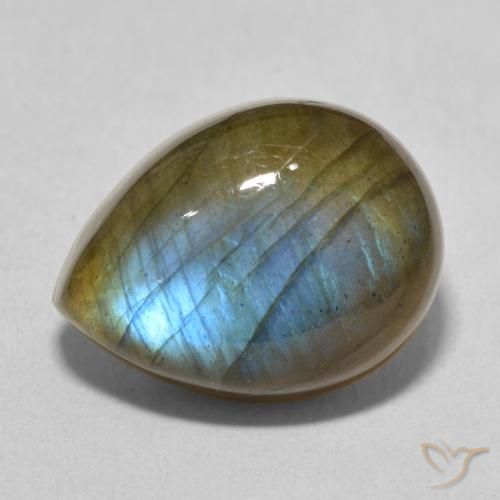 11.00ct 자연스러운 다색 조회 장석, 배 모양, 투명한