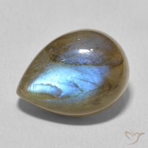 10.14ct 자연스러운 다색 조회 장석, 배 모양, 투명한