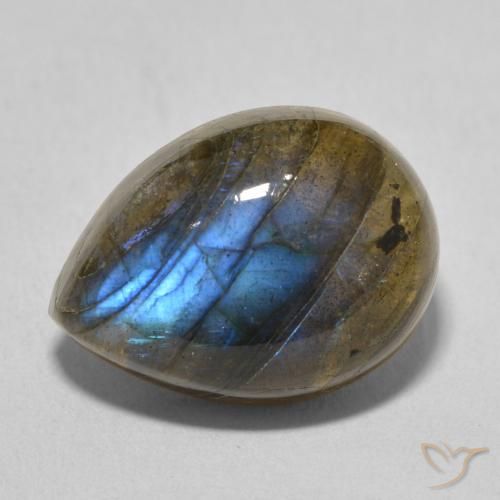 10.22ct 자연스러운 다색 조회 장석, 배 모양, 투명한