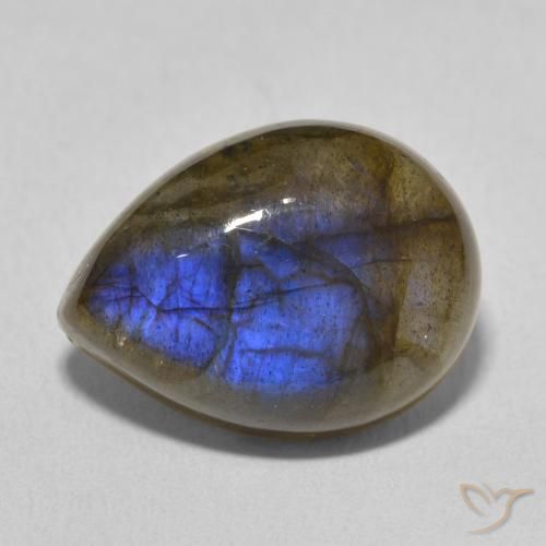 9.73ct 자연스러운 다색 조회 장석, 배 모양, 투명한