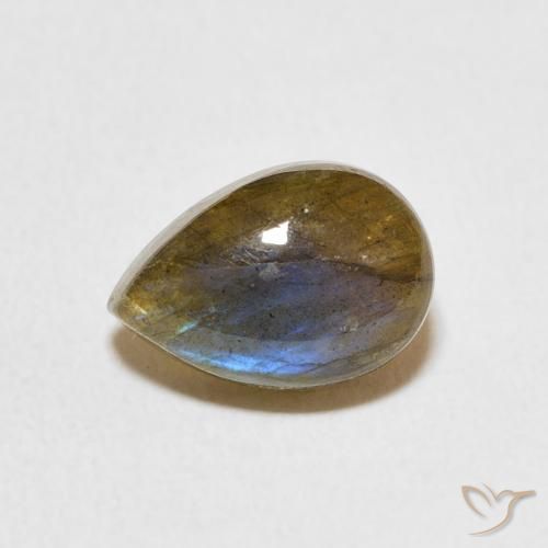 2.73ct 자연스러운 다색 조회 장석, 배 모양, 투명한