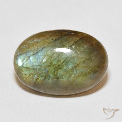 12.53ct 자연스러운 다색 조회 장석, 타원형, 투명한