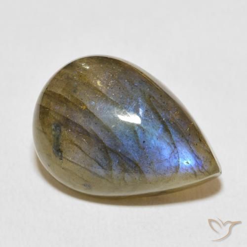 12.67ct 자연스러운 다색 조회 장석, 배 모양, 투명한