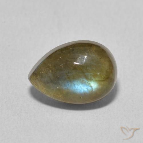 2.30ct 자연스러운 다색 조회 장석, 배 모양, 투명한