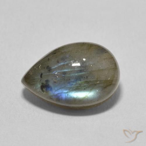 4.26ct 자연스러운 다색 조회 장석, 배 모양, 투명한