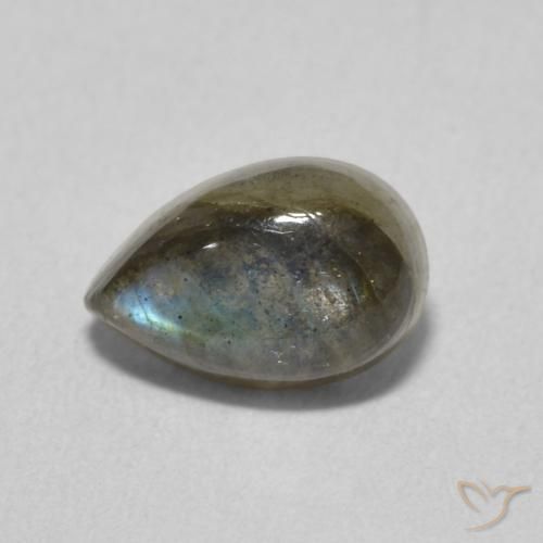1.68ct 자연스러운 다색 조회 장석, 배 모양, 투명한