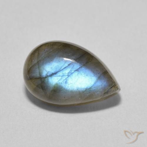 4.00ct 자연스러운 다색 조회 장석, 배 모양, 투명한