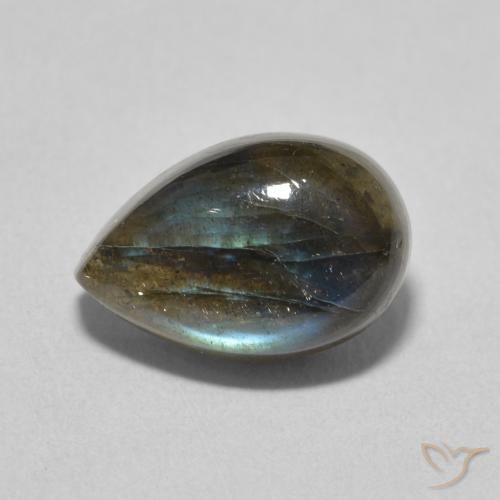 4.40ct 자연스러운 다색 조회 장석, 배 모양, 투명한