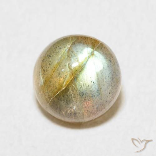 1.66ct 자연스러운 다색 조회 장석, 둥근, 투명한