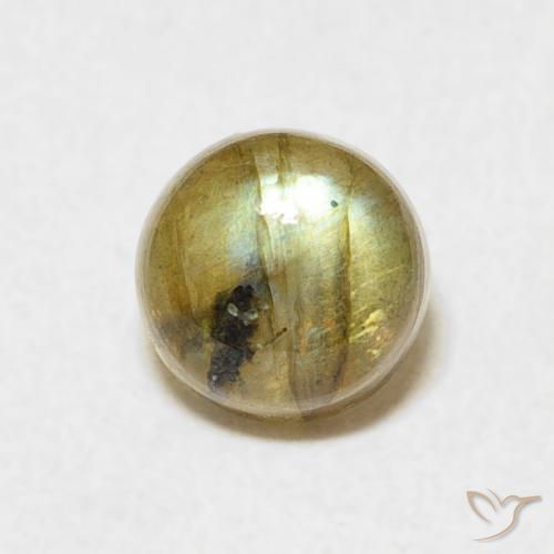 1.14ct 자연스러운 다색 조회 장석, 둥근, 투명한