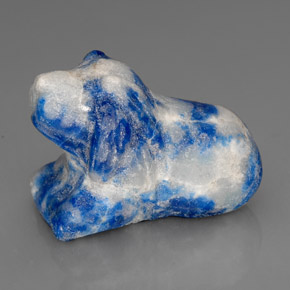 66.94캐럿 천연 로열 블루 라피스 라줄리, 멋진 모양, 28.9×19.8 mm, 불투명체