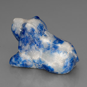 66.94캐럿 천연 로열 블루 라피스 라줄리, 멋진 모양, 28.9×19.8 mm, 불투명체