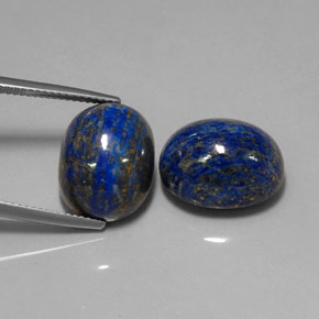 캐럿 천연 로열 블루 라피스 라줄리 보석, 타원형 컷, 15×11.8 mm, 불투명체