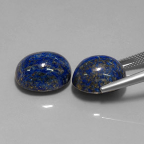 캐럿 천연 로열 블루 라피스 라줄리 보석, 타원형 컷, 15×11.8 mm, 불투명체