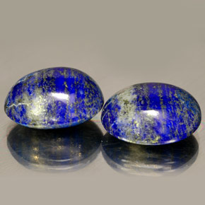 캐럿 천연 로열 블루 라피스 라줄리 보석, 타원형 컷, 17×13.9 mm, 불투명체