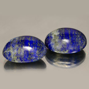 캐럿 천연 로열 블루 라피스 라줄리 보석, 타원형 컷, 17×13.9 mm, 불투명체