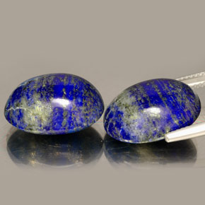 캐럿 천연 로열 블루 라피스 라줄리 보석, 타원형 컷, 17×13.9 mm, 불투명체