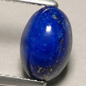 1.58캐럿 천연 로열 블루 라피스 라줄리, 타원형 컷, 9.1×6.2 mm, 불투명체