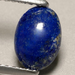 0.81캐럿 천연 로열 블루 라피스 라줄리, 타원형 컷, 7.9×5.8 mm, 불투명체