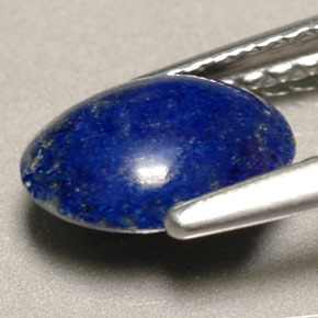 0.81캐럿 천연 로열 블루 라피스 라줄리, 타원형 컷, 7.9×5.8 mm, 불투명체