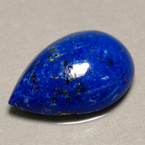 4.34캐럿 천연 로열 블루 라피스 라줄리, 배 모양, 14.6×9.8 mm, 불투명체