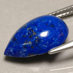 4.34캐럿 천연 로열 블루 라피스 라줄리, 배 모양, 14.6×9.8 mm, 불투명체