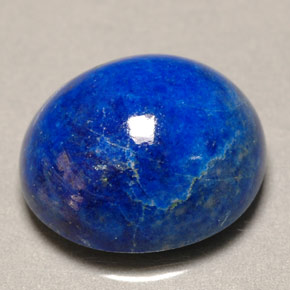 5.83캐럿 천연 로열 블루 라피스 라줄리, 타원형 컷, 12.3×10.8 mm, 불투명체