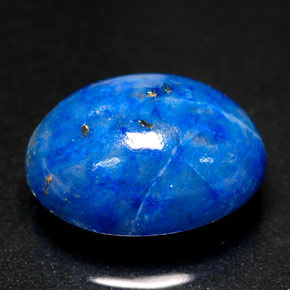 5.76캐럿 천연 로열 블루 라피스 라줄리, 타원형 컷, 12.9×9.8 mm, 불투명체