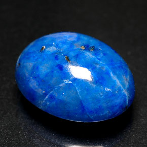 5.76캐럿 천연 로열 블루 라피스 라줄리, 타원형 컷, 12.9×9.8 mm, 불투명체