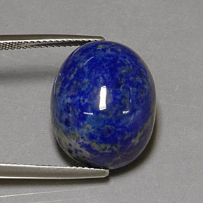 25.84캐럿 천연 로열 블루 라피스 라줄리, 타원형 컷, 18.8×14.9 mm, 불투명체