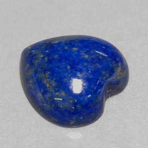 5.31캐럿 천연 로열 블루 라피스 라줄리, 하트 모양, 13.2×12.2 mm, 불투명체