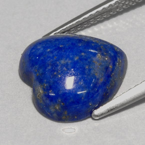 5.31캐럿 천연 로열 블루 라피스 라줄리, 하트 모양, 13.2×12.2 mm, 불투명체