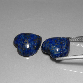 캐럿 천연 로열 블루 라피스 라줄리 보석, 하트 모양, 12.4×12.3 mm, 불투명체