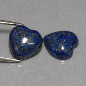 캐럿 천연 로열 블루 라피스 라줄리 보석, 하트 모양, 12.4×12.3 mm, 불투명체
