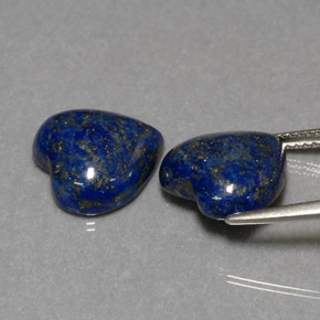 캐럿 천연 로열 블루 라피스 라줄리 보석, 하트 모양, 12.4×12.3 mm, 불투명체