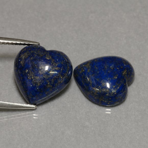 캐럿 천연 로열 블루 라피스 라줄리 보석, 하트 모양, 12.4×12.2 mm, 불투명체