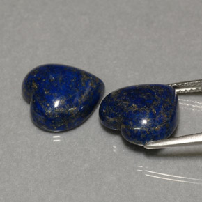 캐럿 천연 로열 블루 라피스 라줄리 보석, 하트 모양, 12.4×12.2 mm, 불투명체