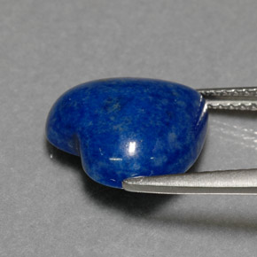 5.05캐럿 천연 로열 블루 라피스 라줄리, 하트 모양, 12.3×12.2 mm, 불투명체