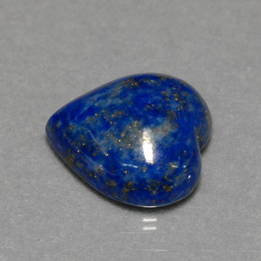 5.64캐럿 천연 로열 블루 라피스 라줄리, 하트 모양, 12.3×12.2 mm, 불투명체