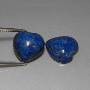 캐럿 천연 로열 블루 라피스 라줄리 보석, 하트 모양, 12.4×12.2 mm, 불투명체