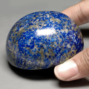 1052.65캐럿 천연 로열 블루 라피스 라줄리, 타원형 컷, 59.7×53.8 mm, 불투명체