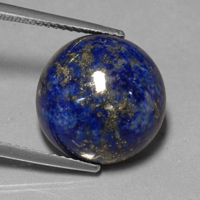 14.66캐럿 천연 로열 블루 라피스 라줄리, 라운드 컷, 14.22 mm, 불투명체