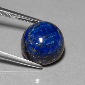 11.93캐럿 천연 로열 블루 라피스 라줄리, 라운드 컷, 12.31 mm, 불투명체