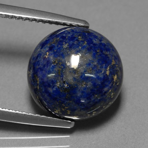 8.29캐럿 천연 로열 블루 라피스 라줄리, 라운드 컷, 12.19 mm, 불투명체