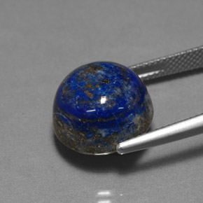 15.77캐럿 천연 로열 블루 라피스 라줄리, 라운드 컷, 13.52 mm, 불투명체